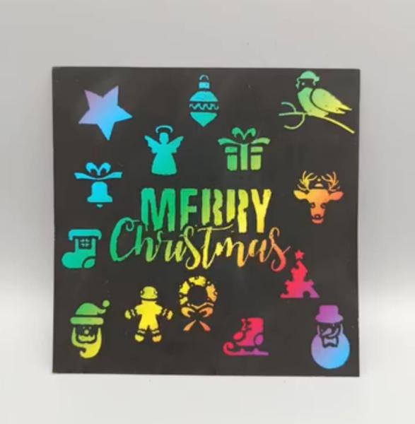 MERRY Christmas — Holografische Weihnachtskarte